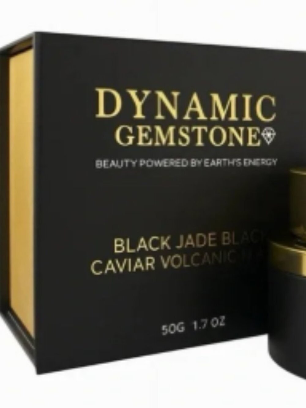 DYNAMIC GEMSTONE BLACK JADE BLACK CAVIAR VOLCANIC MASK-1.7 oz / 50 g-NEW-SEALED